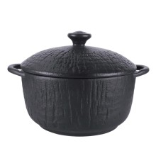 Бульонница 500 мл d 14 см h7 см с крышкой Black Raw Wood P.L. Proff Cuisine [6]