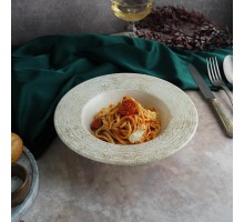 Тарелка глубокая 500 мл d 25 см h6 см прямой борт для пасты, для супа Antico By Bone [6]