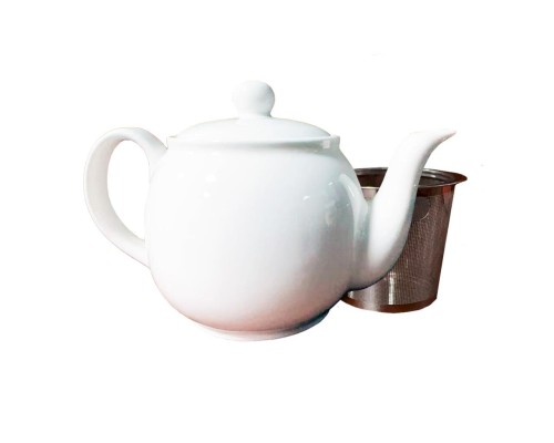 Чайник 0,45 л d 10,9 см h12 см с ситом белый фарфор P.L. Proff Cuisine [1]
