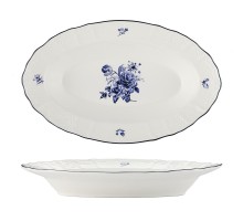 Блюдо овальное 25,2*15,7*3,6 см 250 мл глубокое Blue Flower P.L. Proff Cuisine [1]