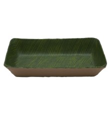 Салатник 1750 мл 32,5*17,6*6,5 см прямоуг. Green Banana Leaf пластик меламин P.L. Proff Cuisine