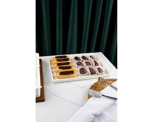 Блюдо прямоугольное 34*27 см h2 см 300 мл White Style Buffet P.L. [1]