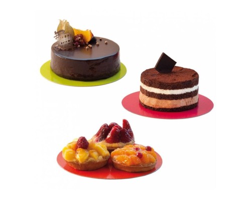 Подложка для торта двухсторонняя, 30 см, толщина 1,5 мм, оранжевый/черный, 50 шт, Garcia