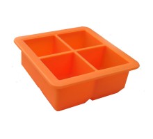 Форма для льда "Куб" 4 ячейки силикон, ячейка 5*5 см P.L.- Barbossa