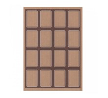 Этикетка бумажная самоклеящаяся крафт, 4,5*6,5 см, 100 листов, 16 наклеек/лист Garcia De Pou