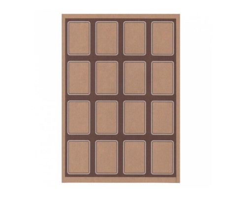 Этикетка бумажная самоклеящаяся крафт, 4,5*6,5 см, 100 листов, 16 наклеек/лист Garcia De Pou