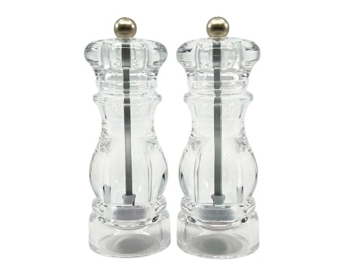 Мельница для перца и соли набор 2 предмета h16,5 см d 6,1 см акрил Соль+Перец P.L. Proff Cuisine