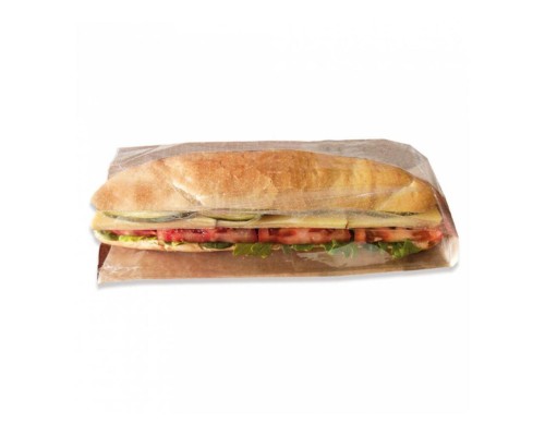 Пакет Panorama для сэндвича с окном 14+6*23 см, крафт-бумага, 250 шт/уп, Garcia de Pou