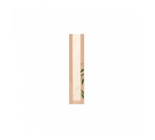 Пакет Feel Green для хлеба с окном 9+4*35 см, крафт-бумага 36 г/см2, 500 шт/уп, Garcia d