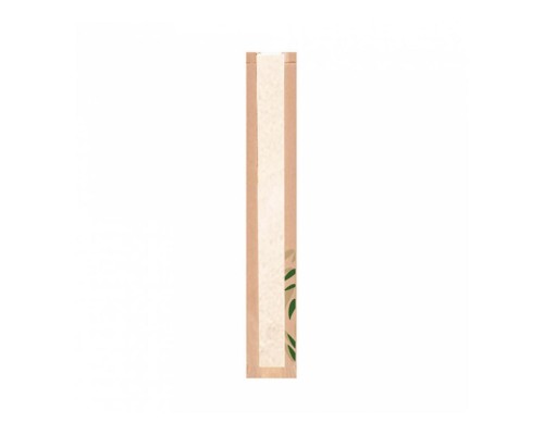 Пакет Feel Green для хлеба с окном 9+6,5*60 см, крафт-бумага 36 г/см2, 250 шт/уп, Garcia