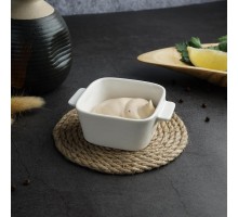 Соусник 60 мл 7*7 см h3,3 см Mini Mix с ручками белый фарфор P.L. Proff Cuisine [6]