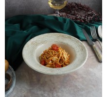 Тарелка глубокая 450 мл d 24,7 см h5,5 см изогнутый борт для пасты, для супа Antico By Bone [6]