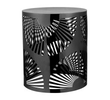 Подставка фуршетная стойка d 21 см h25,5 см круглая Black перфорация металл P.L. Hotelware