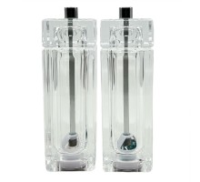 Мельница для перца и соли набор 2 предмета h14,8 см акрил квадрат Соль+Перец P.L. Proff Cuisine