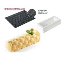 Форма кондитерская Silikomart KIT BUCHE MATELASSE, силикон, 25*9*7(h) см, Италия