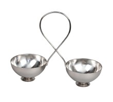 Емкость для подачи закусок/снэков двойная 410 мл d 12,1 см h7 см нерж. P.L.