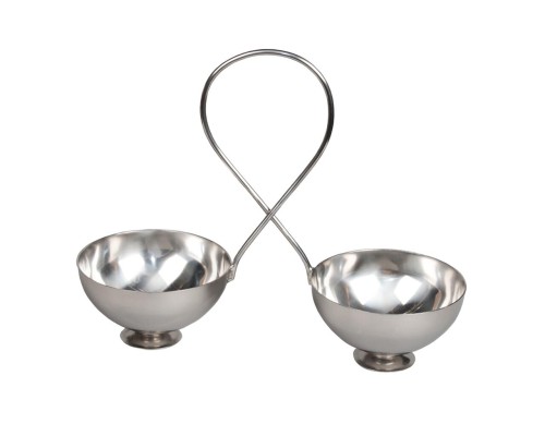 Емкость для подачи закусок/снэков двойная 410 мл d 12,1 см h7 см нерж. P.L.