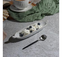 Блюдо овальное 23*5,5 см h3 см 100 мл Gray Narrowboat с ручками Frutti di Mare P.L. [3]