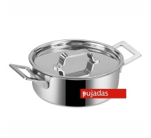 Кастрюля для подачи 8 см h3,2 см 150 мл круглая с крышкой нерж. Pujadas