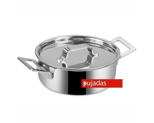 Кастрюля для подачи 8 см h3,2 см 150 мл круглая с крышкой нерж. Pujadas
