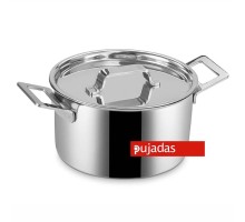 Кастрюля для подачи 12 см h7,2 см 800 мл круглая с крышкой нерж. Pujadas