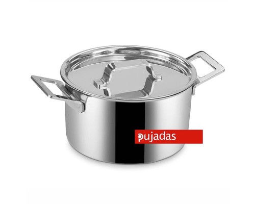 Кастрюля для подачи 12 см h7,2 см 800 мл круглая с крышкой нерж. Pujadas