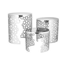 Подставка фуршетная стойка d 20 см h20 см круглая Honeycombs нерж. P.L. Hotelware