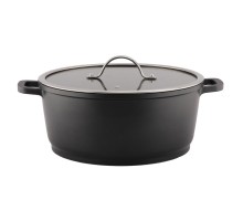 Кастрюля  6,6 л, 29*12,6 см с крышкой New Kitchen Standard алюм. с антиприг. покрытием ИНДУКЦИЯ P.L.