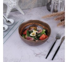 Салатник 1125 мл d 18,5/9,4 см h7,7 см Dark Brown Lava lines Frutti di Mare P.L. [1]