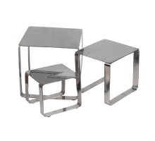 Подставка фуршетная стойка набор 3 шт П прямоуг. (14/17/20 см h12/17/21 см) нерж. P.L. Proff Cuisine