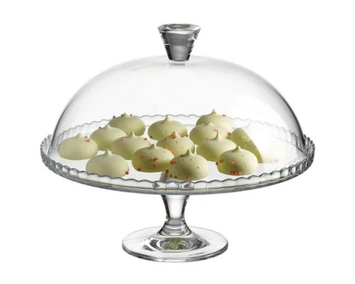 Подставка для торта 32 см h26 см со стеклянной крышкой d 30 см Патиссери Pasabahce