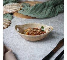 Блюдо овальное 16*10,5 см h4 см 140 мл Pearl Sea Stone с ручками Frutti di Mare P.L. [4]