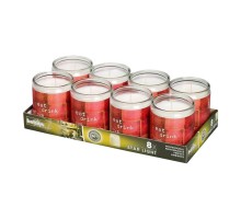 Свеча Bolsius сервировочная в стеклянной банке "Red", 50 часов горения, 100% парафин, 8