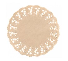 Салфетка ажурная натуральная, крафт d 14 см, 250 шт/уп, Garcia de PouИспания