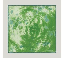Тарелка RAK Porcelain Peppery квадратная плоская 25*25 см, зеленый цвет