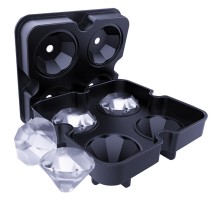 Форма для льда "Бриллиант" 4 ячейки d6 см силикон P.L.- Barbossa