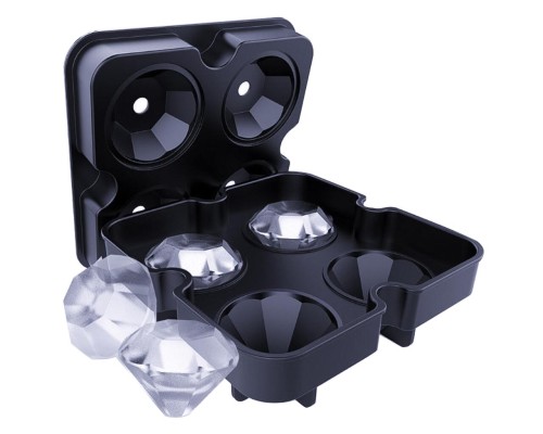 Форма для льда "Бриллиант" 4 ячейки d6 см силикон P.L.- Barbossa