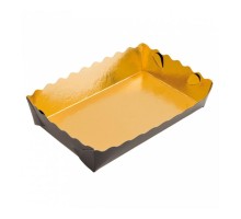 Контейнер кондитерский двусторонний 13*9*3,5 см, золотой/черный, картон, 250 шт