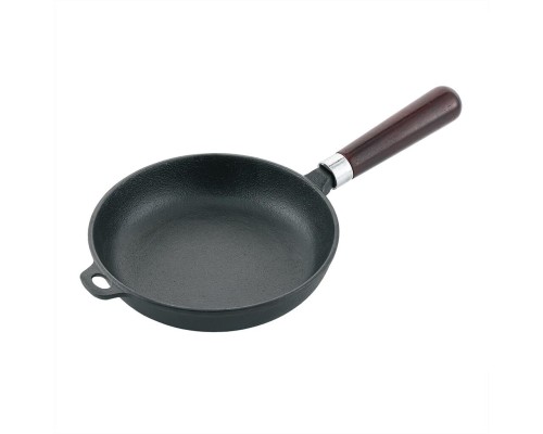 Сковорода 20,5 см h4 см чугун с дерев. ручкой ИНДУКЦИЯ P.L. Proff Cuisine