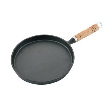 Сковорода для блинов 22,8 см h2 см чугун с дерев. ручкой черная ИНДУКЦИЯ P.L. Proff Cuisine