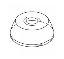 Крышка купольная с отверстием для стаканов арт.81210569, прозрачная, d 9,5 см, РЕТ, 100