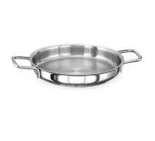 Сковорода для подачи 15,1 см h3,5 см круглая нерж. 2 ручки KAPP