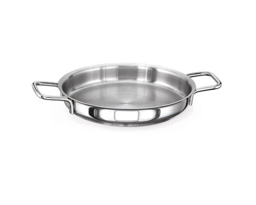 Сковорода для подачи 15,1 см h3,5 см круглая нерж. 2 ручки KAPP