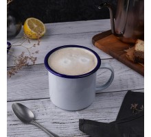 Кружка 510 мл d 10,5 см h9 см Blue Rim эмалированая сталь SUNNEX [1]