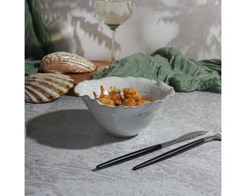 Салатник 500 мл d 15,5 см h7,5 см Gray Coral Flower Frutti di Mare P.L. [4]