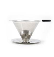 Воронка фильтр для заваривания кофе, пуровер (дриппер) 1 чашка нерж. P.L.- Barbossa