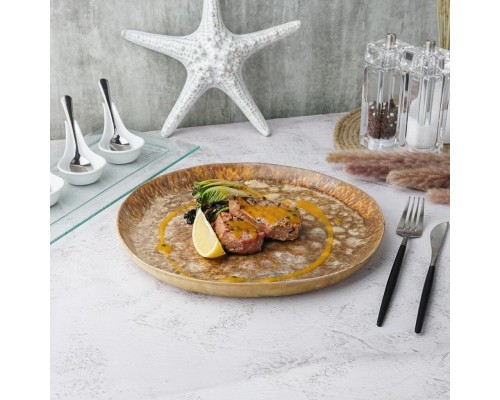 Блюдо круглое 28 см h2,5 см Light Brown Frutti di Mare P.L. [1]