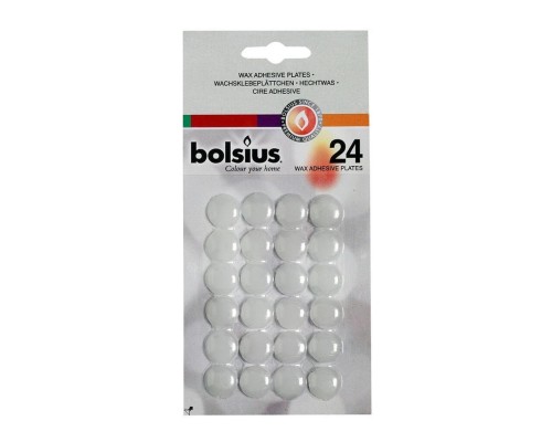 Восковые пластины Bolsius для крепления свечей к подсвечнику, 24 шт/уп