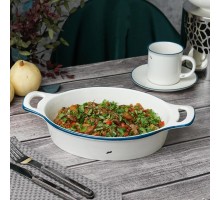 Блюдо овальное 33*20,8 см h5,9 см 1600 мл с ручками Bakery Fusion P.L. Proff Cuisine [1]