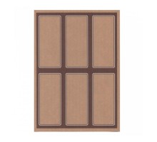 Этикетка бумажная самоклеящаяся крафт, 6,2*13,5 см, 100 листов, 6 наклеек/лист Garcia De Pou